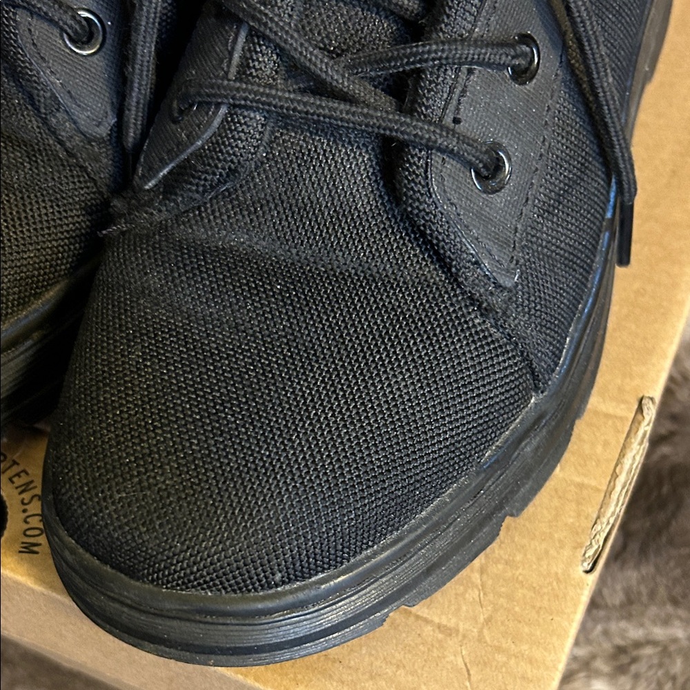 Dr. Martens Black High-Top Lace-Up Ankle Boots with Strap - Picture 14 of 15